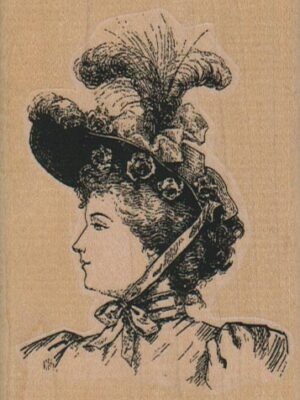 Feather Hat Lady 2 1/2 x 3 1/4-0
