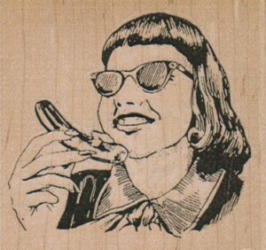 Woman With Hot Dog 2 3/4 x 2 1/2-0