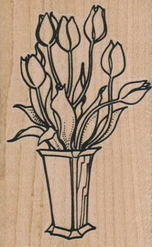 Vase Of Tulips 2 1/4 x 3 1/2-0