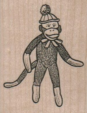 Sock Monkey Standing 2 1/4 x 2 3/4-0