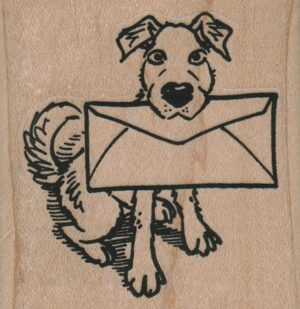 Dog With Envelope 2 1/4 x 2 1/4-0