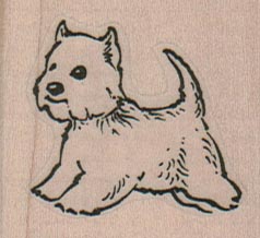 West Highland Terrier 1 3/4 x 1 1/2-0