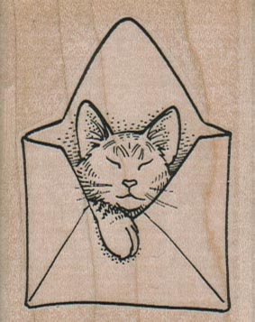 Cat In Envelope 2 x 2 1/2-0