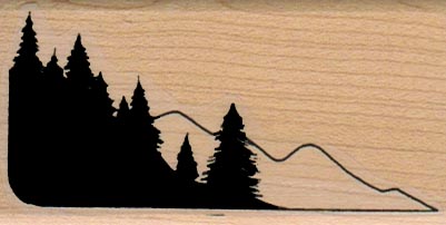 Trees And Mountain 1 1/2 x 2 3/4-0