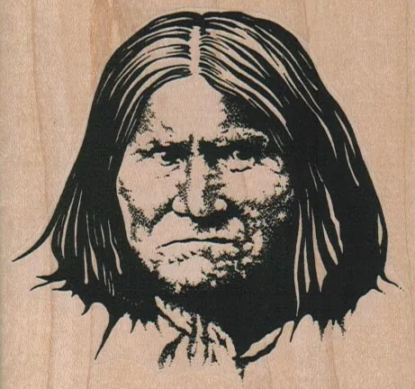 Geronimo Face On/Large 3 1/4 x 3-0