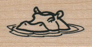Hippo Head In Water 1 x 1 1/2-0