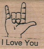 Hand Sign I Love You 1 1/4 x 1-0