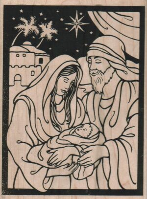 Mary Joseph & Jesus 4 1/2 x 6-0