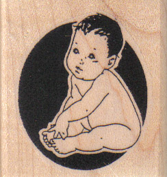 Baby In Circle 1 3/4 x 1 3/4-0