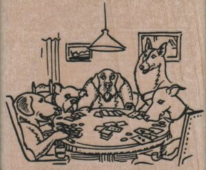 Dogs Playing Poker 2 3/4 x 2 1/4-0