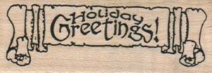 Holiday Greetings 1 1/4 x 3-0