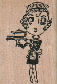 Waitress With Tea 1 1/2 x 2-0