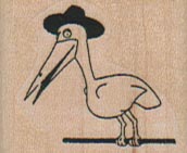 Stork In Hat 1 1/4 x 1-0