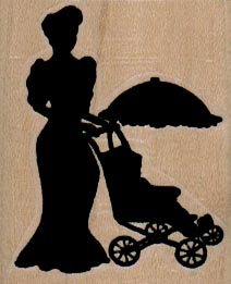 Silhouette Lady/Carriage/Lg 1 1/2 x 1 3/4-0