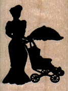 Silhouette Lady/Carriage/Med 1 x 1 1/4-0