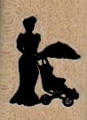 Silhouette Lady/Carriage/Sm 3/4 x 1-0