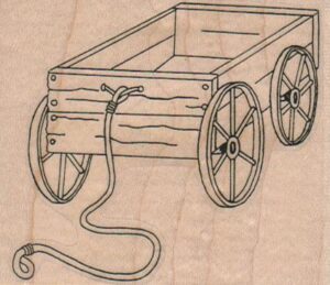 Wagon With Rope/Lg 3 x 2 1/2-0