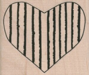 Striped Heart 2 3/4 x 2 1/4-0