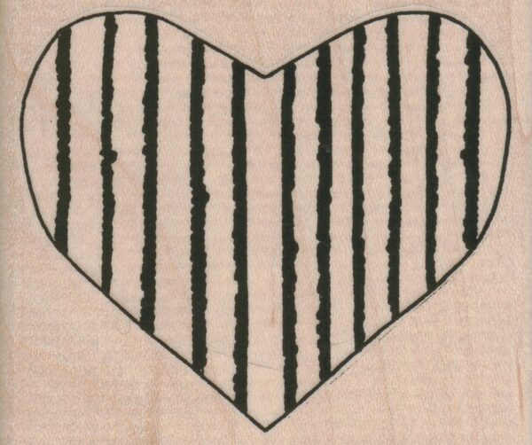 Striped Heart 2 3/4 x 2 1/4-0