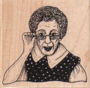 Lady Adjusting Glasses 3 x 2 3/4-0