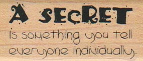 A Secret Is Something 1 x 2-0