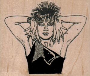 Spike Hair Lady 2 3/4 x 2 1/4-0