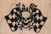 Skeleton And Racing Flags 2 x 1 1/4-0
