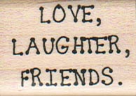 Love Laughter Friends 1 x 1 1/4-0