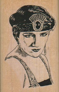 Flapper Lady 1 3/4 x 2 3/4-0