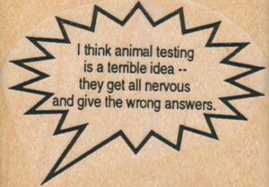 I Think Animal Testing 2 x 2 1/2-0