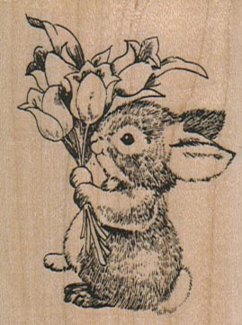 Bunny With Bouquet/Large 2 x 2 1/2-0