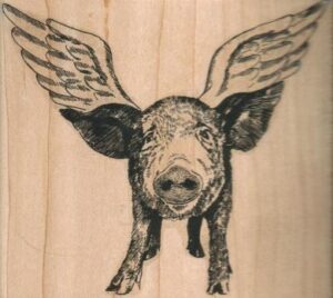 Winged Pig Large 4 1/2 x 4 3/4-0