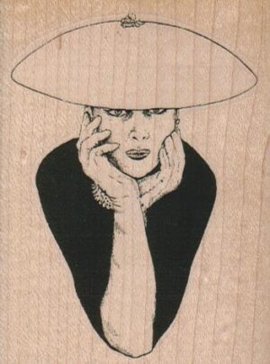 Lady With Round Hat/Small 2 1/2 x 3 1/4-0