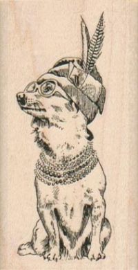 Red Hat Dog In Glasses-0