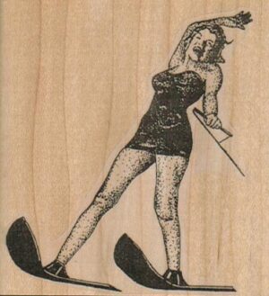 WaterSkiing Lady 2 1/2 x 3-0