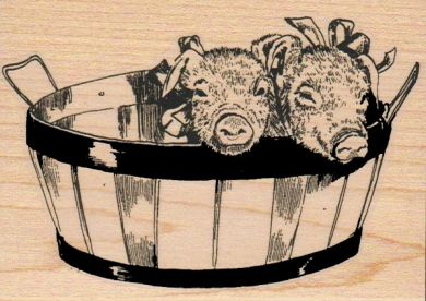 Pigs In Basket/Large 3 x 4-0