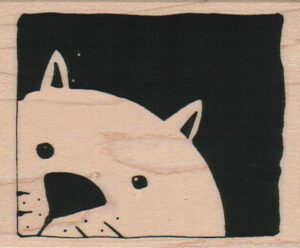 Kitty Peeking 2 1/2 x 3-0