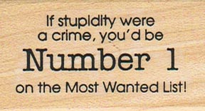 If Stupidity Were A Crime 1 1/4 x 2-0