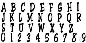 Standard Alphabet & Numbers (Unmounted)-0