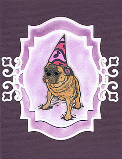 Pug In Party Hat 2 x 3 1/4-32288