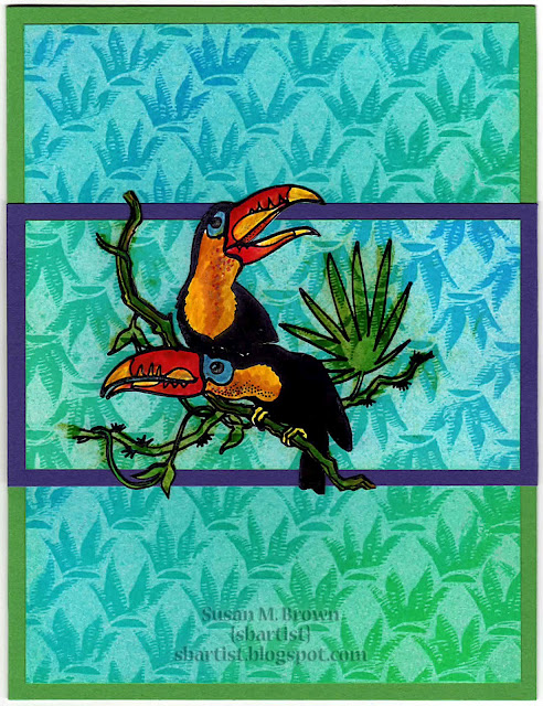 Two Toucans On Branch 3 1/4 x 3-35253