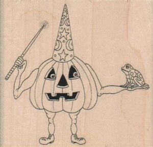 Pumpkin Wizard 3 1/4 x 3-0