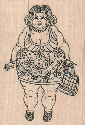 Shopping Lady With Purse 2 x 2 3/4-0