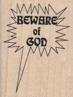 Beware Of God 1 1/2 x 2 1/2-0