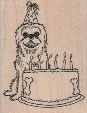 Birthday Cake Dog 2 1/4 x 2 3/4-0