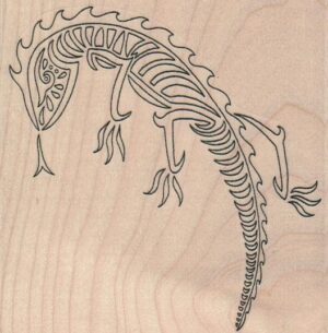 Tongue Reptile Outline 3 3/4 x 3 3/4-0