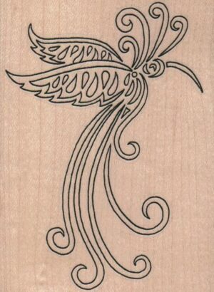 Tribal Bird Outline 3 x 4-0