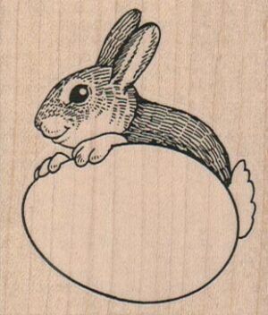 Bunny On Egg 2 1/4 x 2 1/2-0