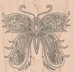 Tribal Butterfly Outline 2 3/4 x 2 1/2-0