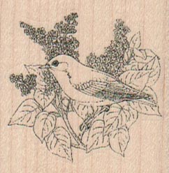 Bluebird In Lilacs 1 3/4 x 1 3/4-0